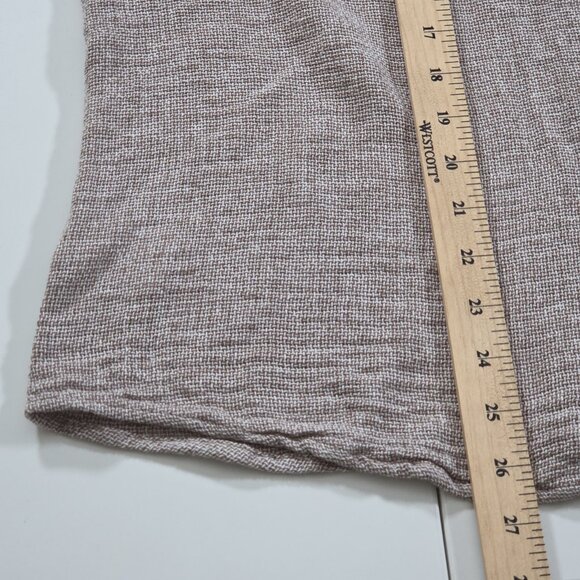 Tenth + Ocean Linen Blend Shirt Mens M Heathered Beige SS Lightweight Breathable - Picture 7 of 12